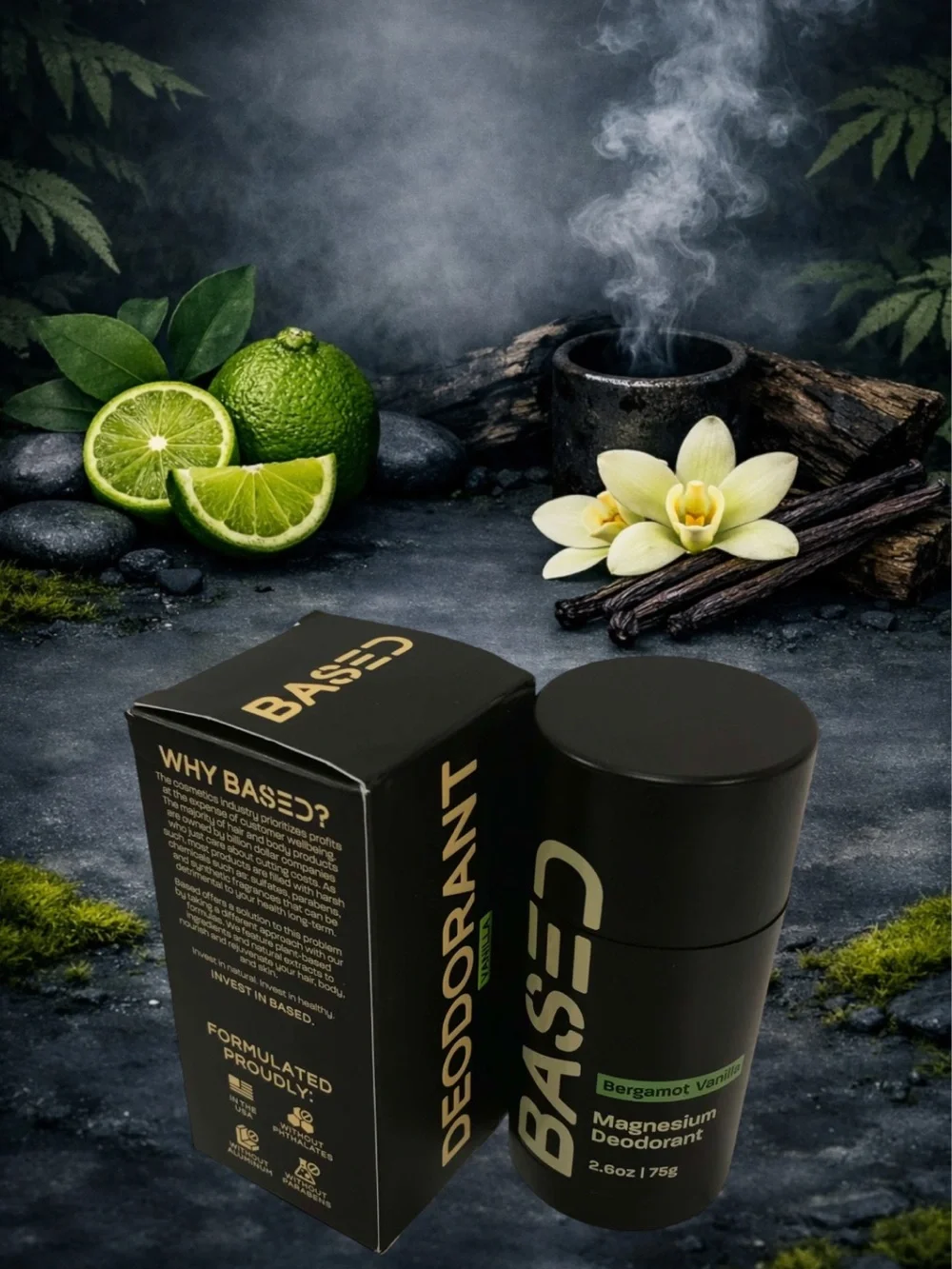 BASED Bodyworks Bergamot Vanilla Deodorant 2.6 oz New In Box